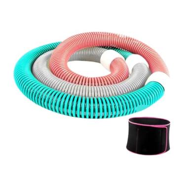 Imagem de oshhni Equipamento de exercício de aro de fitness de mola macia dobrável, acessórios à prova de quebra para treino em casa, círculo de emagrecimento portátil