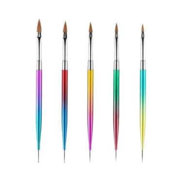 Imagem de Conjunto De Pincéis Para Arte Em Unhas, 5/20 Peças, Caneta Pontilhador
