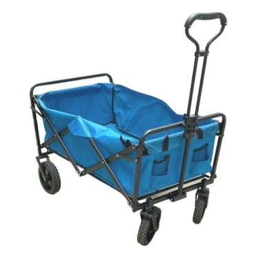 Imagem de Carrinho Dobrável Camping Articulado Desmontável Azul - Importway