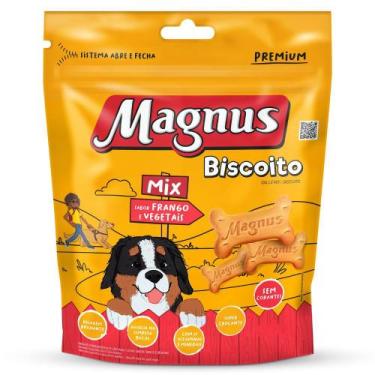 Imagem de Biscoito Magnus para Cães Adultos Sabor Mix Frango e Vegetais 1Kg - AD