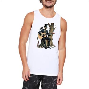 Imagem de Camiseta Regata Esqueleto tocando violao - Alearts, P