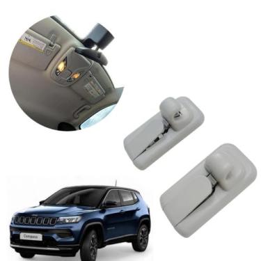 Imagem de Par Presilhas Suporte Quebra Sol Jeep Compass 2017 2018 2019 2020 2021