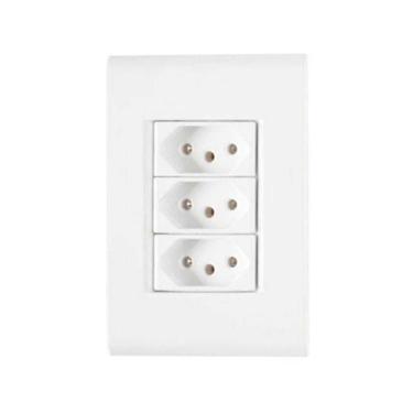 Imagem de Conjunto 3 Tomadas 3P 10A Branca - Linha Liz Tramontina