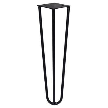 Imagem de Pé De Metal 25 Cm Hairpin Legs Mesas De Centro Puffs Preto