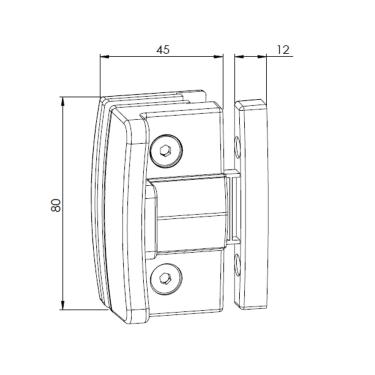 Imagem de Fechadura Janela Correr Vidro Alvenaria Blindex Bate Fecha Bronze