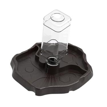 Imagem de Baoblaze Bebedouro e alimentador para répteis, dispensador de água, garrafa, portátil, resistente, leve, alimentador automático, prato de alimentação para, CafÉ