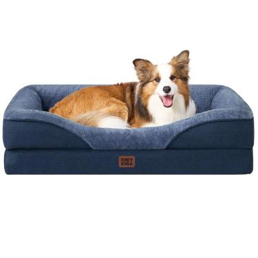 Imagem de Cama de cachorro EHEYCIGA Memory Foam para cães grandes com forro impermeável