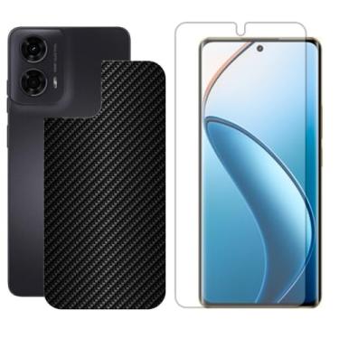 Imagem de Virtual Multi - Película Hidrogel + Adesivo Fibra de Carbono para Motorola Moto G24 - Preta