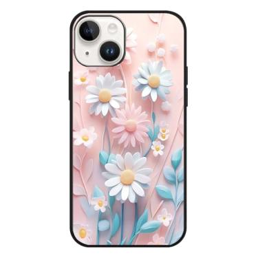 Imagem de OUYAGAOYUAN Capa de TPU compatível com iPhone 15, imagens de flores de argila à prova de choque com design exclusivo para mulheres e meninas