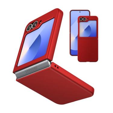 Imagem de Eastcoo Capa Slim Fit Galaxy Z Flip 6, [parte traseira rígida de policarbonato] [sensação fosca] [suporte para carregamento sem fio] capa leve à prova de choque para Samsung Galaxy Z Flip6 (2024