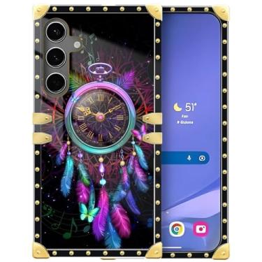 Imagem de DAIZAG Capa compatível com Samsung Galaxy S24 Plus/S25 Plus, relógio apanhador de sonhos, decoração dourada, capa protetora de TPU macio, antiarranhões para Samsung Galaxy S24 Plus/S25 Plus
