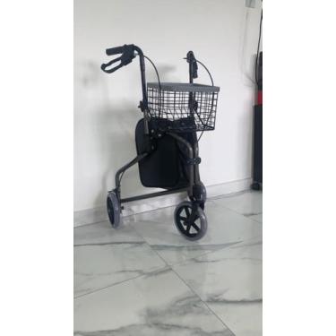 Imagem de Andador 3 Rodas Prata Idoso, Adulto 100 Kgs - Inspire - Mobil Saúde