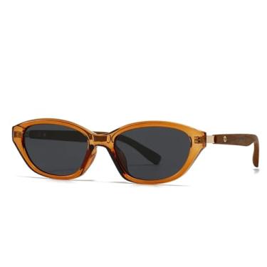 Imagem de HPIRME Óculos polarizados de 1,1 espessura, armação redonda masculina e feminina (laranja)