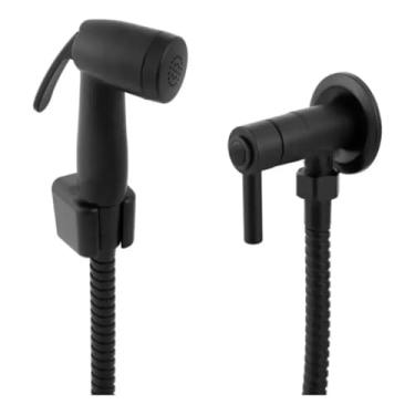 Imagem de Ducha Higiênica Preta Completa Registro E Gatilho