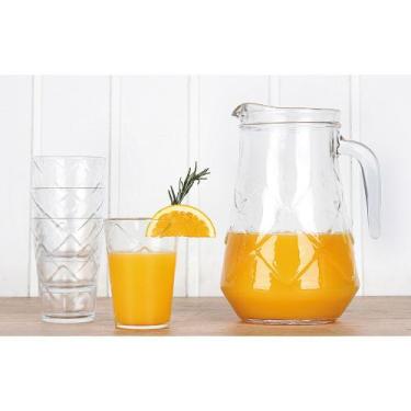 Imagem de Conjunto Jarra 5 Peças de Vidro Maracatu Nadir Figueiredo, Transparent