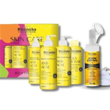Imagem de KIT Skincare Anti Acne Rhenuks, Mousse Micelar Limpeza Facial Acnow Co