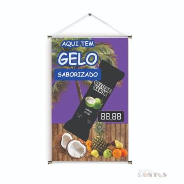 Imagem de Banner pronto Gelo saborizado BA 557 medida 45x70 cm arte Pronta