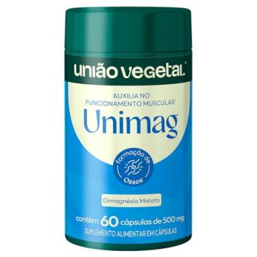 Imagem de Unimag Magnésio Dimalato 60 Cápsulas de 350 mg puro alta absorção Dimalato de Magnésio