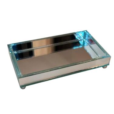 Imagem de Bandeja Decorativa Espelhada Luxo Decoração Sala Barzinho Cozinha Cantinho do Café (Espelho)