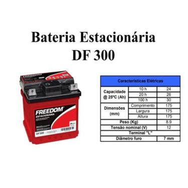 Imagem de Bateria Estacionaria Heliar Freedom Df300 30ah Barco Lancha