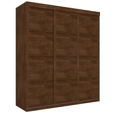 Imagem de Roupeiro Casal Três Portas Correr Veneza Malbec