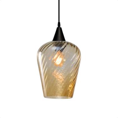 Imagem de Pendente Taschibra Monalisa G Rigato Âmbar E27 Bivolt Preto