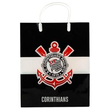 Imagem de Sacola De Presentes Cores Time 33x9x27cm - Corinthians