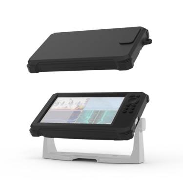 Imagem de Koroao Fish Finder Capa protetora de silicone e capa solar para Lowrance Eagle Eye de 22 cm e Lowrance Eagle 22 cm – cobertura total, antiarranhões, capa antiderrapante (preto)