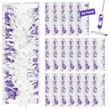 Imagem de Esfregões descartáveis, pacote com 20, compatíveis com o Swiffer Power