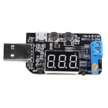 Imagem de Módulo de alimentação USB Regulador de tensão ajustável 5V a 3,3V 9V 12V 18V 24V Boost Converter com proteção contra sobrecarga para dispositivos eletrônicos Material ABS material