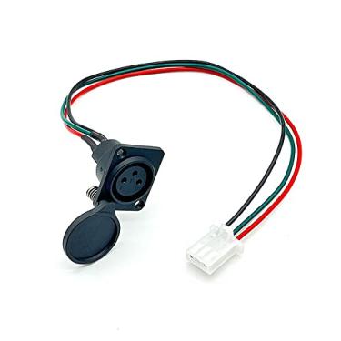 Imagem de GLDYTIMES Cabo de porta de carregamento XLR de 3 pinos de 3 fios para E-Bike, E-Scooter, Mobilidade, cadeira de rodas, Drive Medical XLR fêmea conector adaptador Currie BA-071-7 XLR cabo com capa à