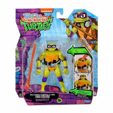 Imagem de Boneco Donatello de 10cm Cabeça Retrátil As Tartarugas Ninja