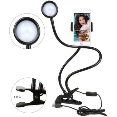 Imagem de Iluminador Circular LED Selfie Ring Light Live Streaming com Suporte d