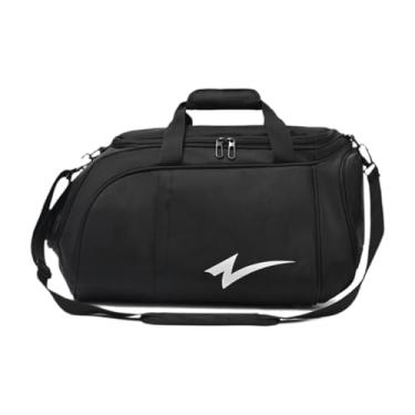 Imagem de Zxpjkyu Bolsa de Viagem Esportiva, Bolsa de Ombro, Bolsa com Compartimento para Sapatos, para Mulheres E Homens, Bagagem de Treino, Preto
