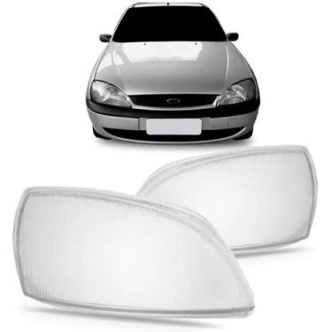 Imagem de Lente farol fiesta 2000 2001 2002 courier 2000 2001 2002 2003 2004 200