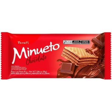 Imagem de Kit c/ 4 Biscoito Wafer Parati Minueto sabor Chocolate 81g