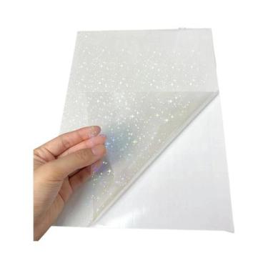 Imagem de Filme De Laminação Holográfico A4 20 Folhas Transparente Autoadesivo V