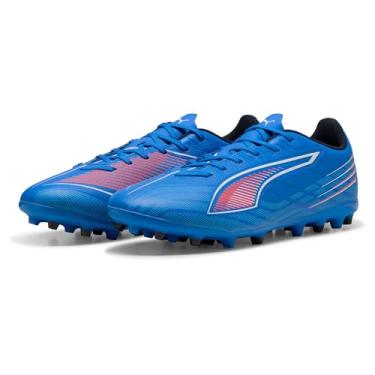 Imagem de PUMA Tênis de futebol unissex Ultra 6 Play Mg, Ultra Azul Puma Branco Vermelho Brilhante, 40 EU