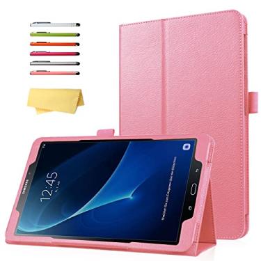 Imagem de UUcovers Capa para tablet Samsung Galaxy Tab A de 10,1 polegadas 2016 modelo antigo (SM-T580/T585/T587) (Versão SEM S Pens), suporte fólio, proteção total de couro PU à prova de choque com suporte