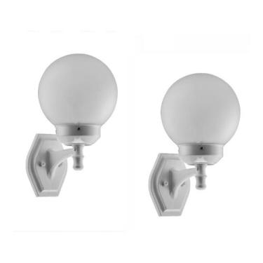 Imagem de Kit 2 Arandelas Luminárias Externa De Parede Globo Alumínio 567 - Clic