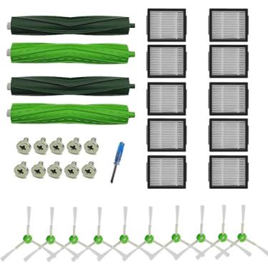 Imagem de Amyehouse Peças de reposição escovas principais filtros HEPA e escovas laterais compatíveis com iRobot Roomba J7+ Combo, Combo J9+, Combo 10 MAX Acessórios de aspirador