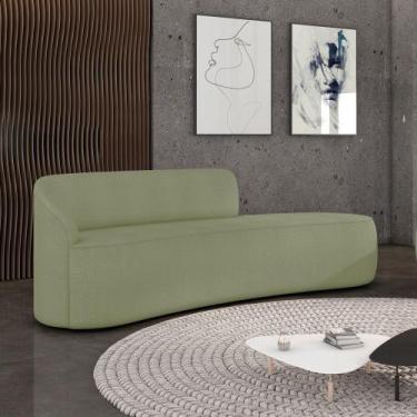 Imagem de Sofá 4 Lugares Orgânico 220 cm Morgan Bouclê Pistache - D Rossi