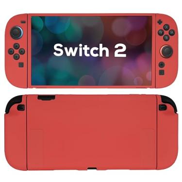 Imagem de TIKOdirect Protective Case for Switch 2, Soft Skin Full Protective Cover with Classic Color, Silicone Slim Shockproof Back and Grip Case Only for Switch 2 2025, Red