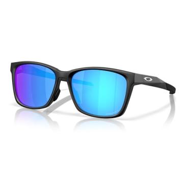 Imagem de Oakley Cables Óculos de sol polido transparente com lente polarizada Prizm Sapphire, Azul fosco Woddgrain, One Size