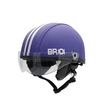 Imagem de Capacete Coquinho Scooter Elétrica Bike Skate Patinete BR 101 Premium Viseira Cristal (Roxo, M - VESTE 57/58)