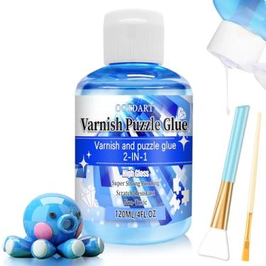 Imagem de Unixing cola para quebra-cabeça cola transparente com cabeça de esponja, protetor de quebra-cabeça adequado para 3000/3500/5000 peças de quebra-cabeça para papel e madeira, cola para quebra-