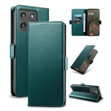 Imagem de YunuBeyii Capa Carteira para Motorola Edge 60 Pro/Fusion/60 - [Bloqueio RFID] Capinha Flip Magnética para Celular de Couro PU de Luxo com Suporte,Case Proteção,Rsistente,Antichoque, Verde