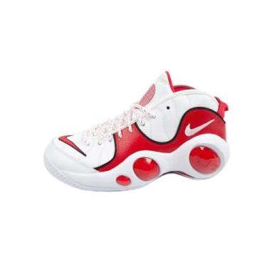 Imagem de Nike Tênis de basquete masculino Air Zoom Flight 95 OG True Red, Branco/vermelho verdadeiro/preto, 10 US