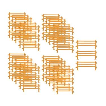Imagem de menolana 60 peças de cerca de fazenda em miniatura, acessórios para estábulos de cavalos, decoração de layout de cenário de dramatização para cenário de