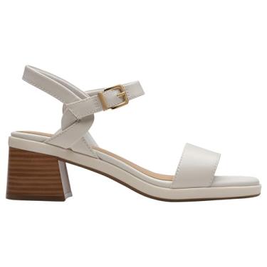 Imagem de Clarks Sandália feminina moderna, Lea branca, 34